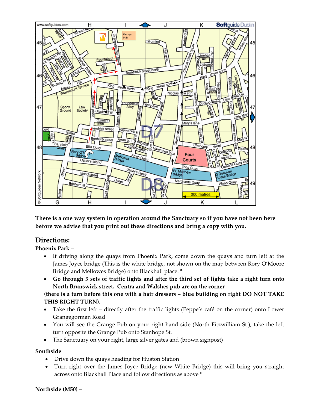Map and Directions to the Sanctuary.Pdf