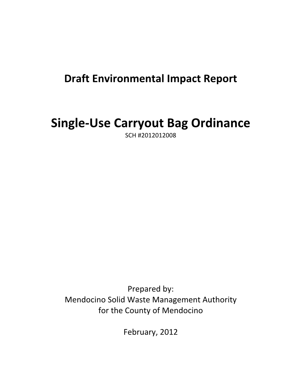 Draft Environmental Impact Report