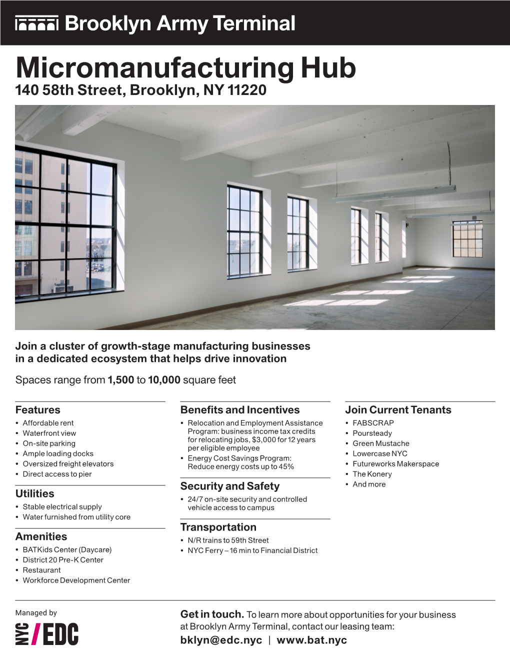 BAT Micromanufacturing Hub Sell Sheet