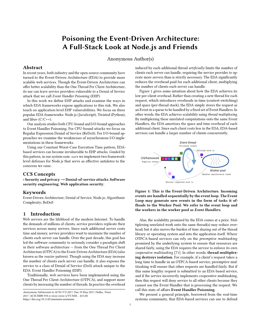 Poisoning the Event-Driven Architecture: a Full-Stack Look at Node.Js and Friends