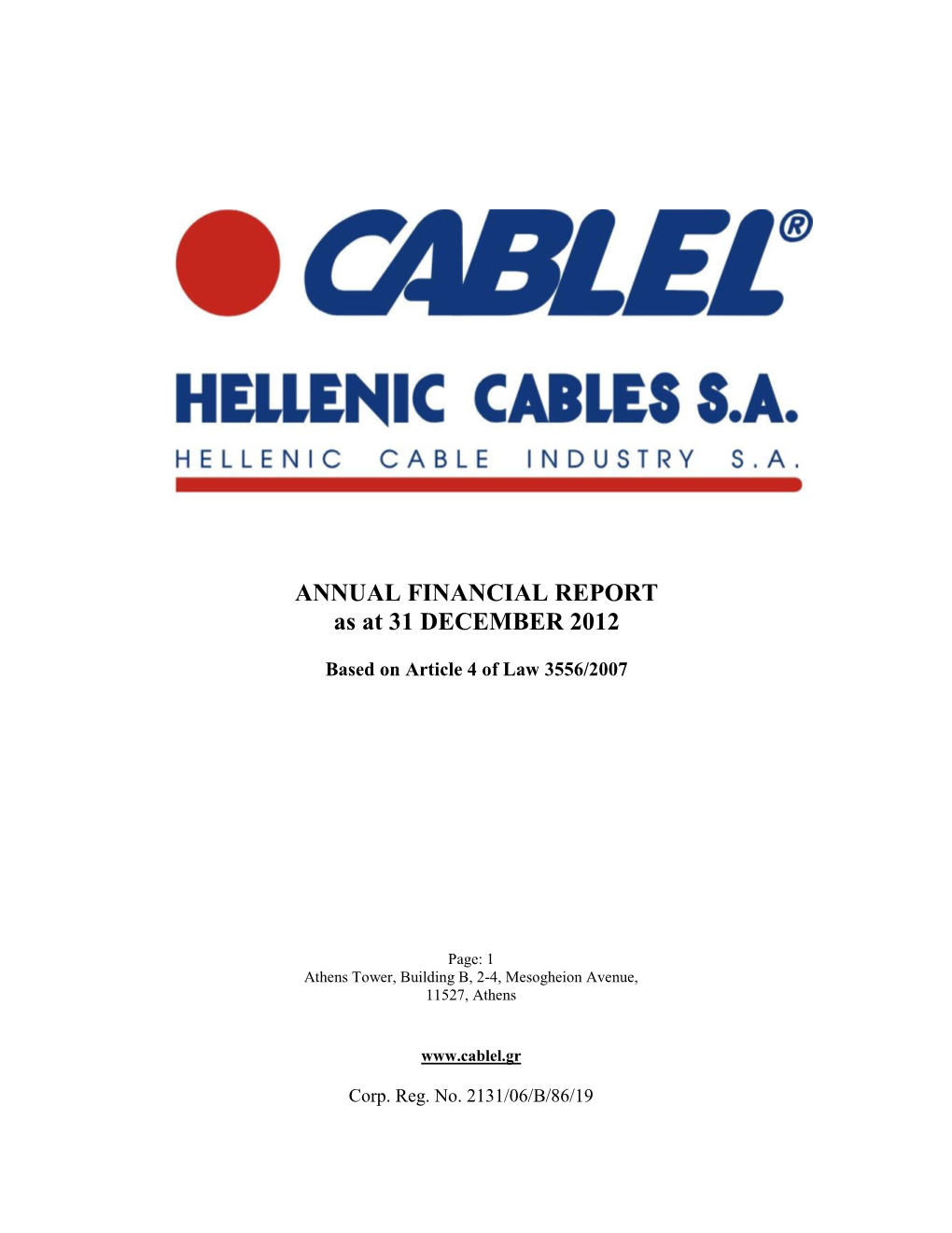 Hellenic Cables Sa Cablel