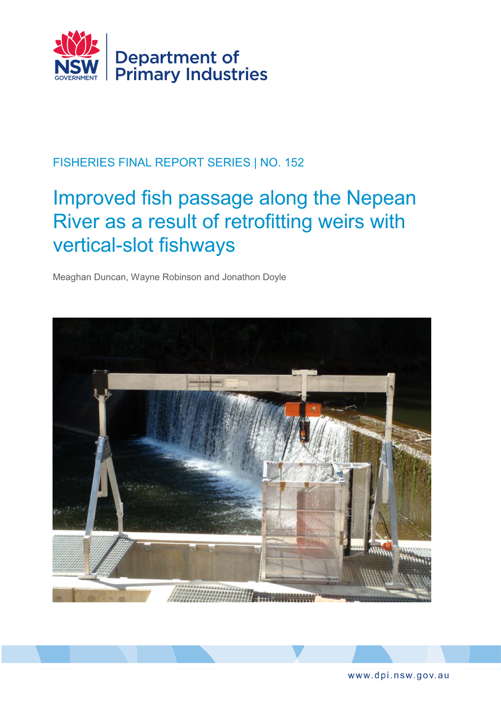 Improved Fish Passage Along the Nepean River As a Result of Retrofitting Weirs with Vertical-Slot Fishways