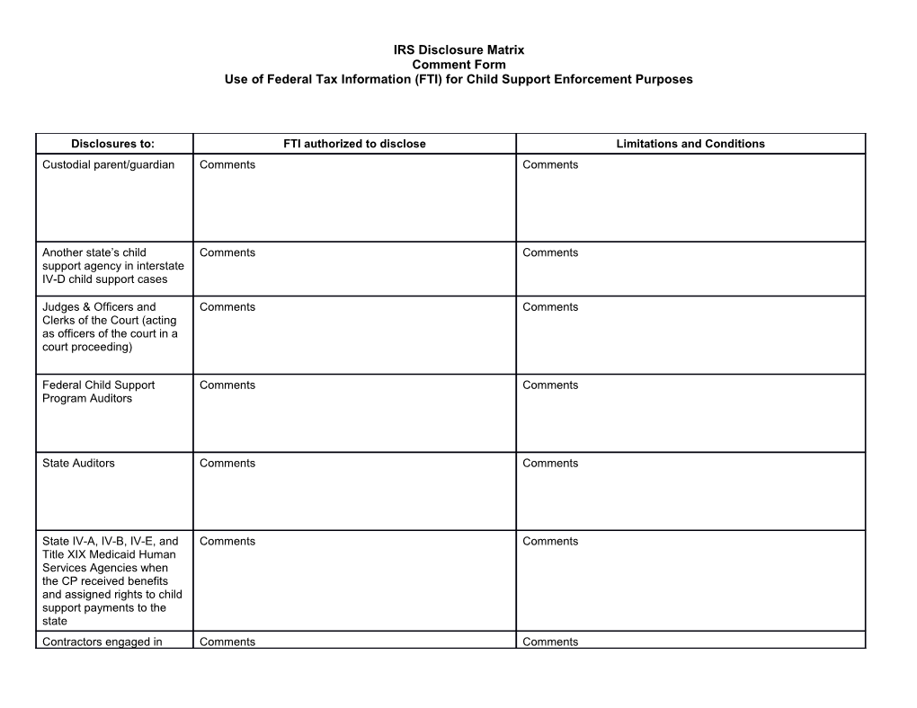 Disclosure of FTI by CSEAS