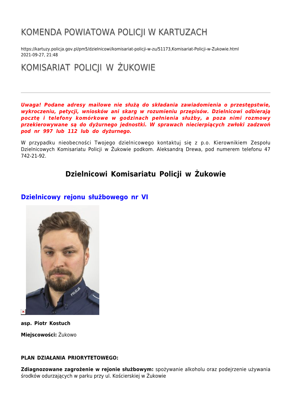 Komenda Powiatowa Policji W Kartuzach