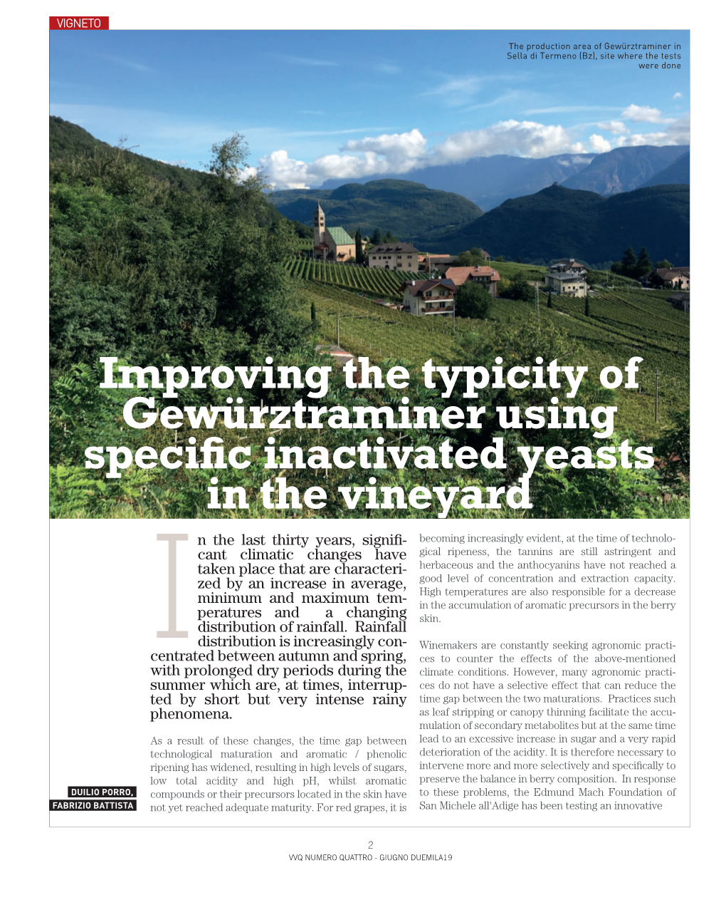 Improving the Typicity of Gewürztraminer Using Specific Inactivated Yeasts in the Vineyard