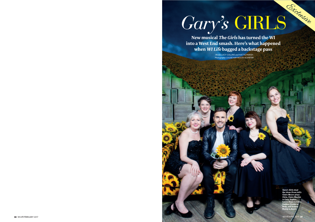 Exclusive Gary’S GIRLS New Musical the Girls Has Turned the WI Into a West End Smash