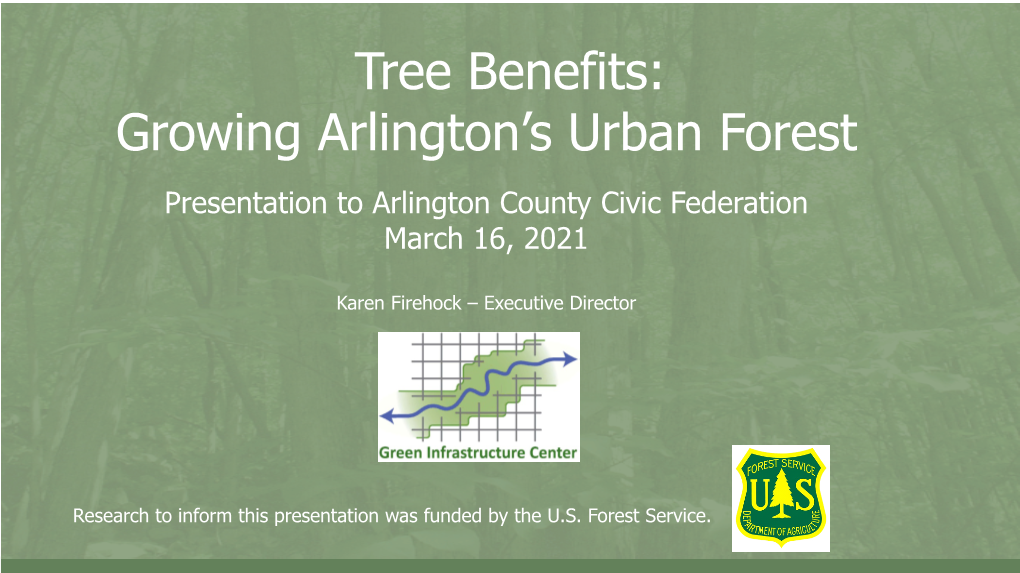 Tree Benefits: Growing Arlington's Urban Forest