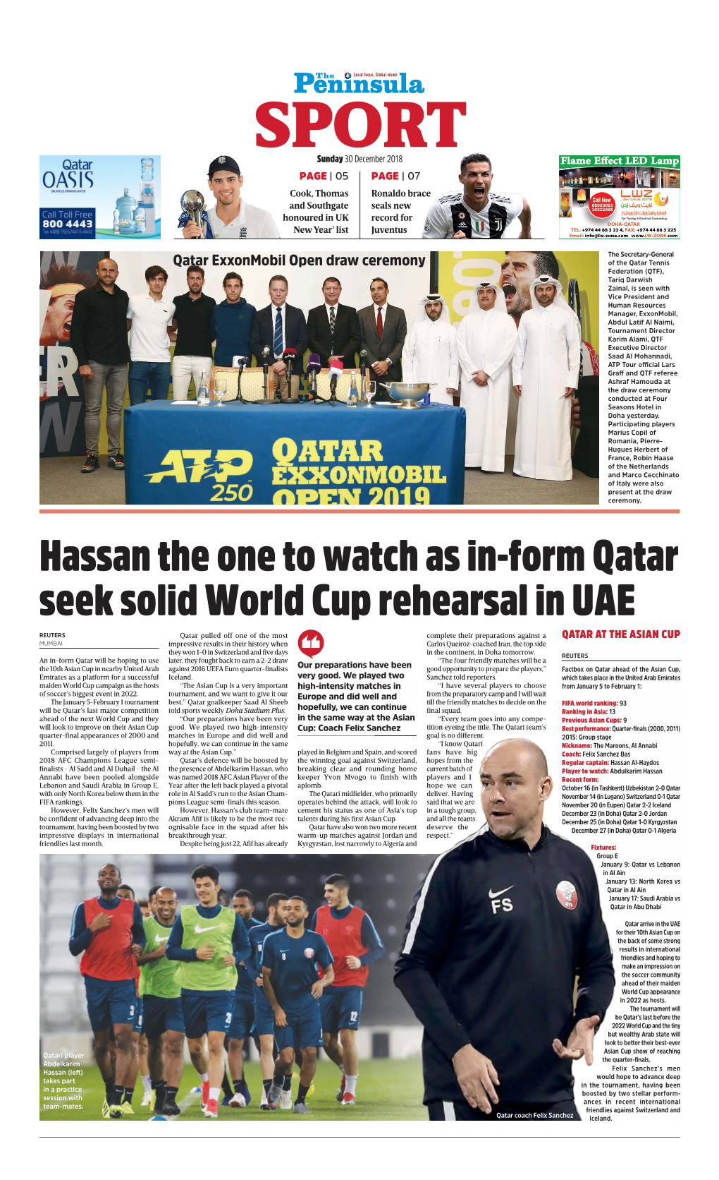 Hassan the One to Watch As In-Form Qatar Seek Solid World Cup Rehearsal in UAE