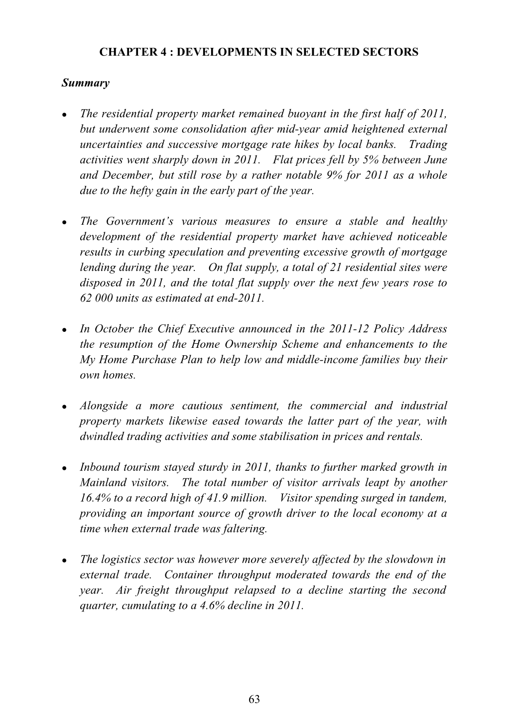 2011 Economic Background and 2012 Prospects