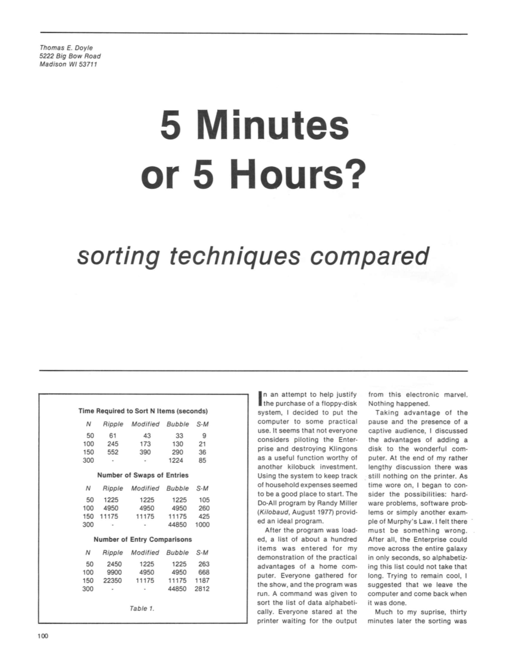 5 Minutes Or 5 Hours?