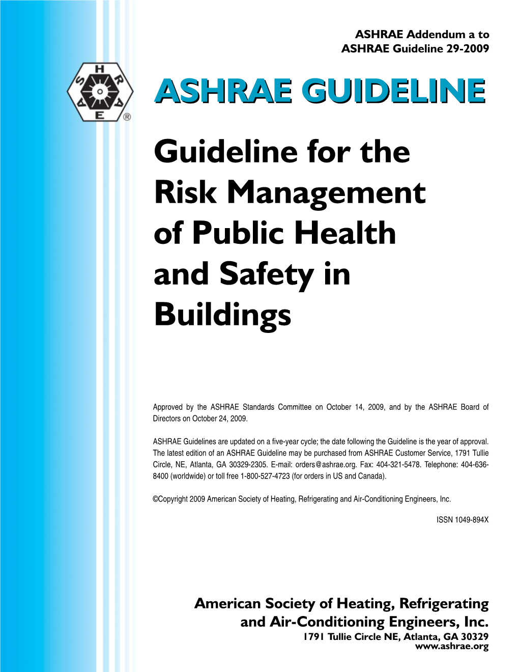 Guideline for the Risk Management of Public Health and Safety in Buildings