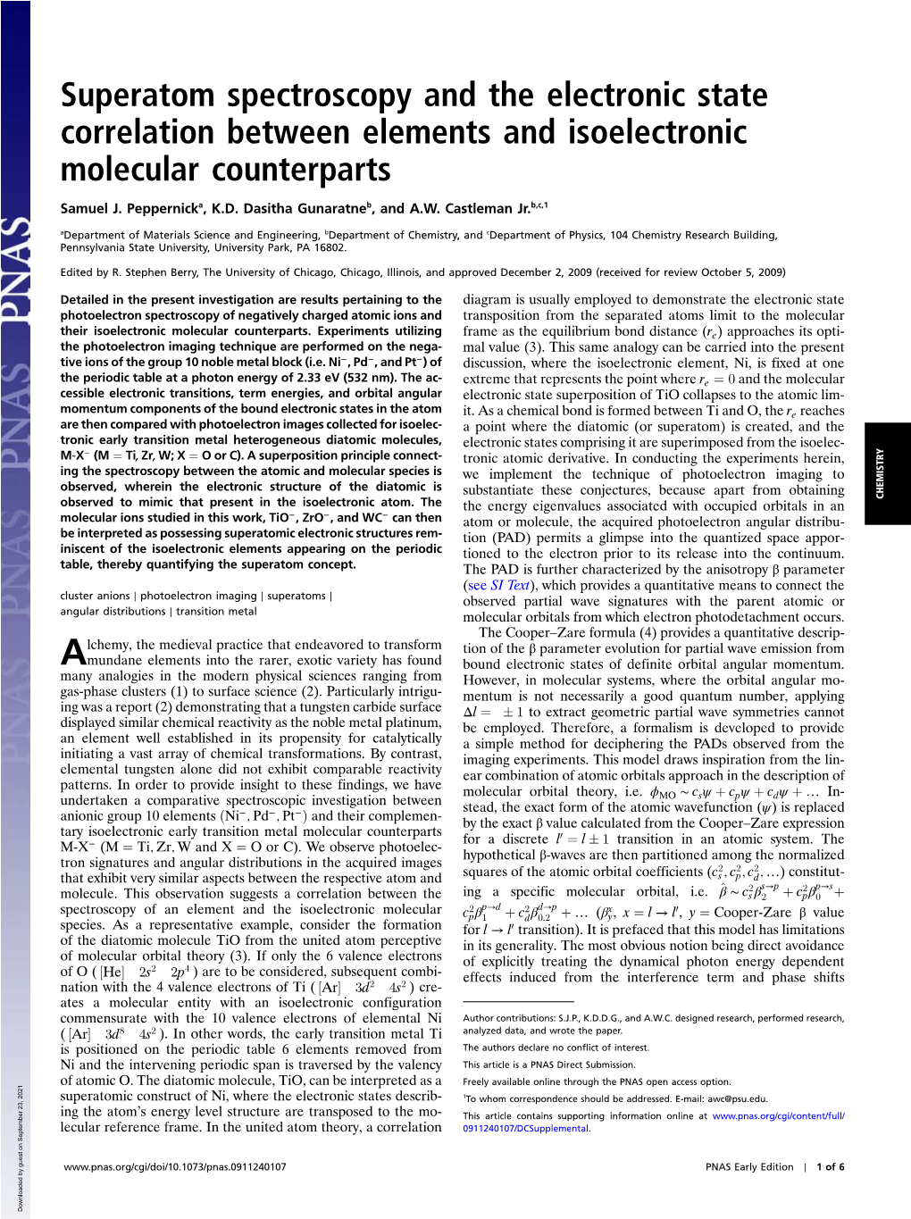 Superatom Spectroscopy and the Electronic State Correlation Between Elements and Isoelectronic Molecular Counterparts