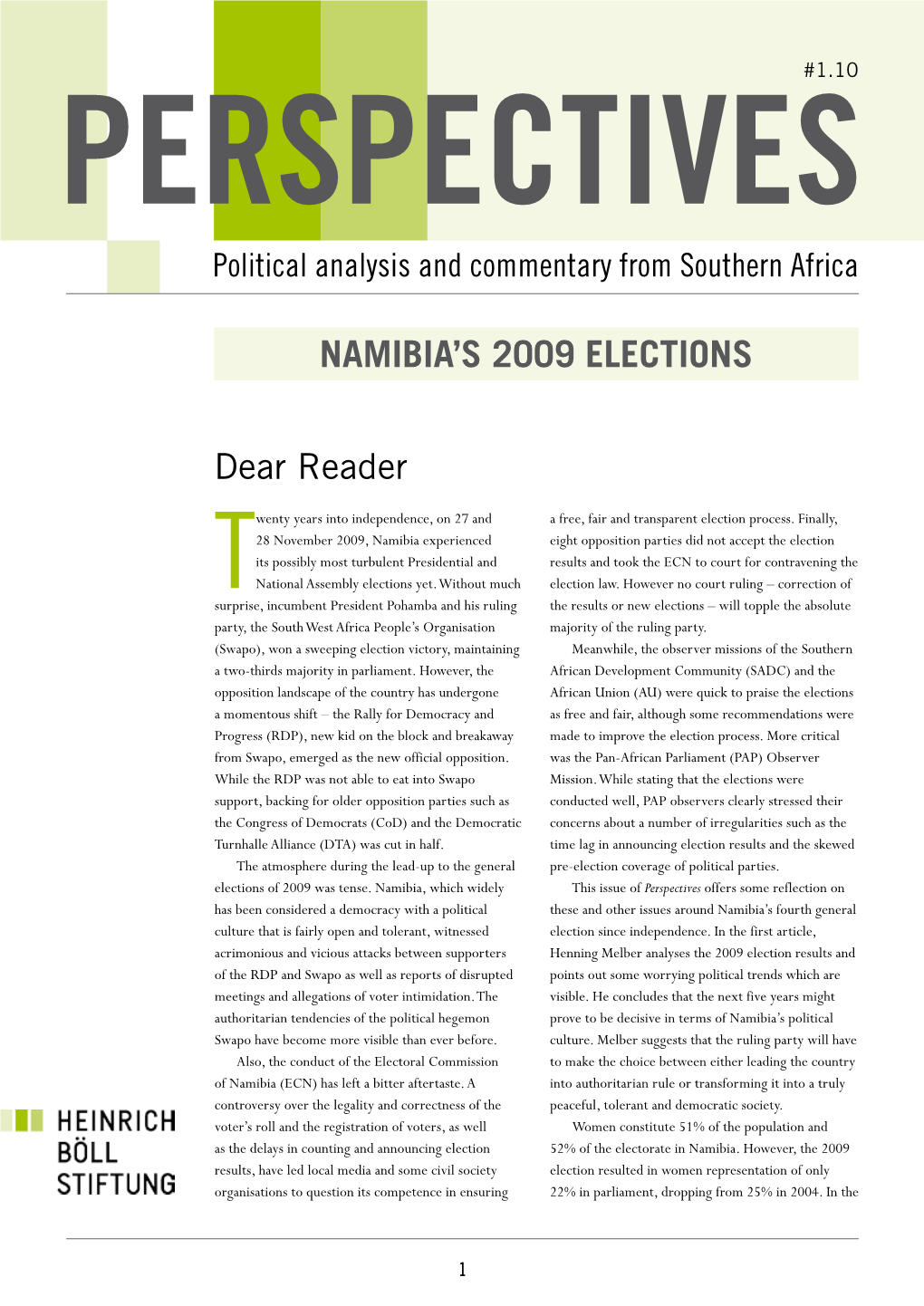 Namibiats 2009 Elections