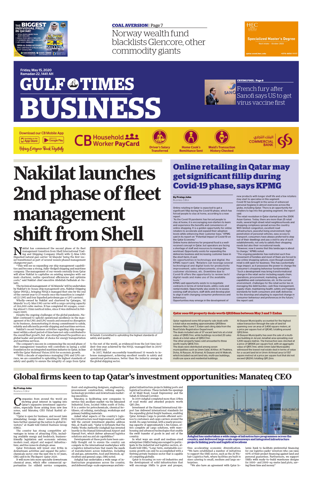 Nakilat Launches 2Nd Phase of Fleet Management Shift from Shell