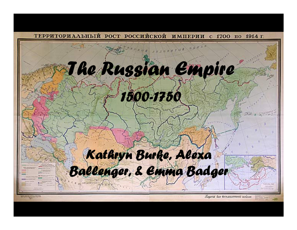 The Russian Empire 1500-1750