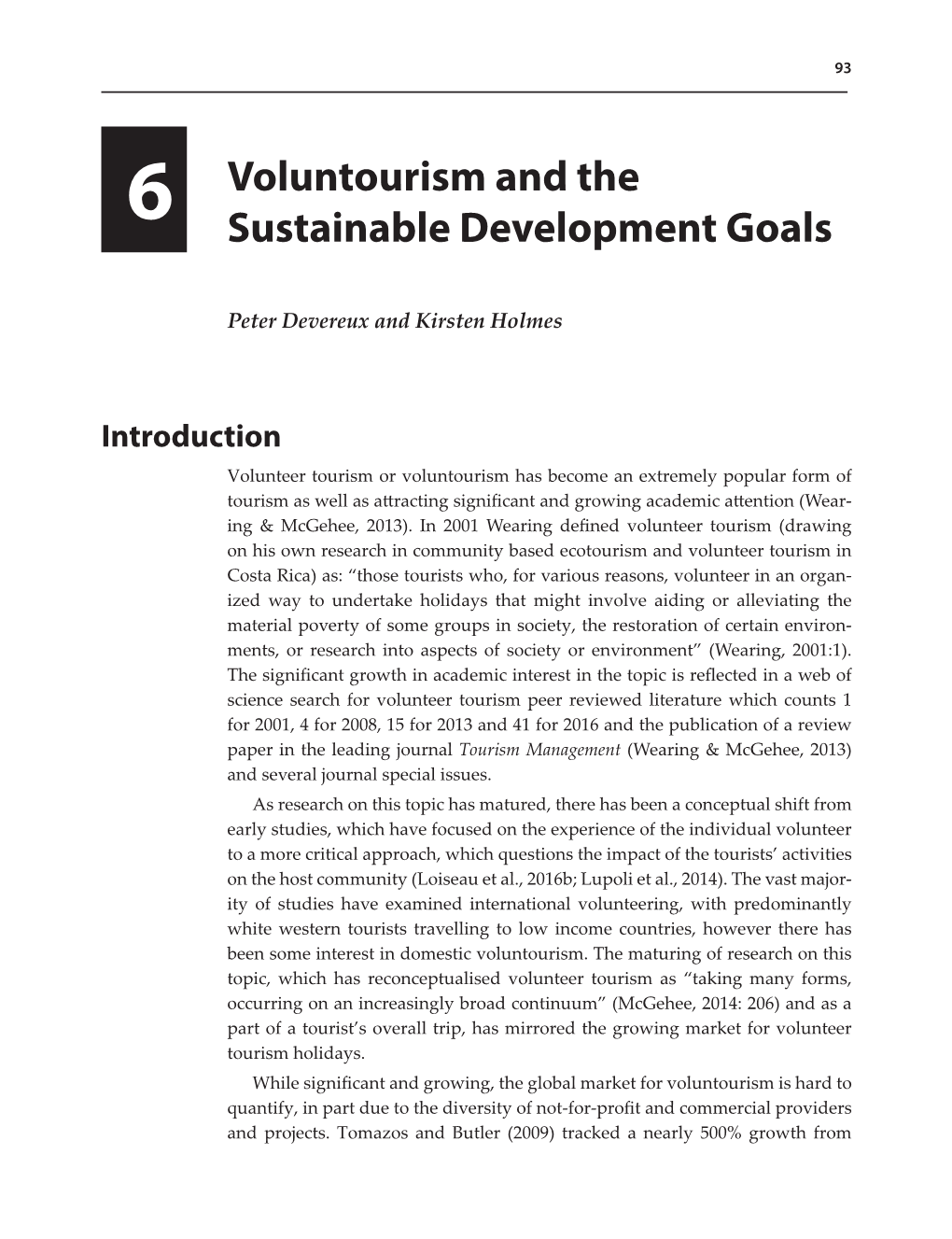 6 Voluntourism and the Sustainable Development Goals