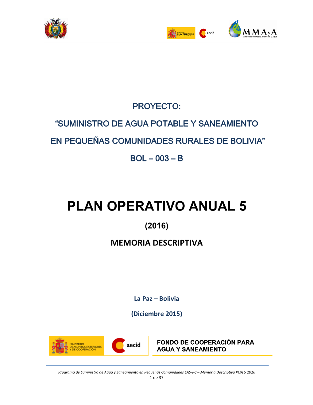 Plan Operativo Anual (POA)