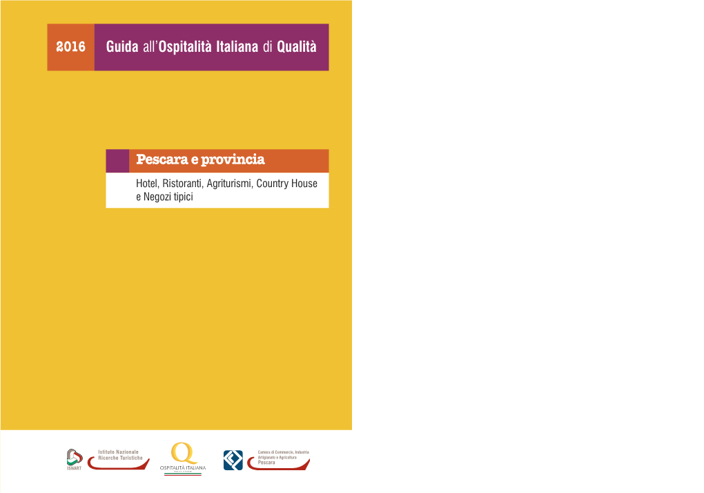 Pescara E Provincia Guida All'ospitalità Italiana Di Qualità 2016