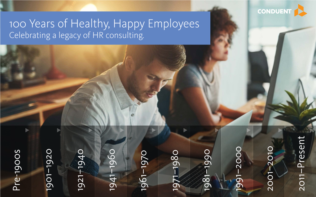 100 Years of Healthy, Happy Employees Celebrating a Legacy of HR Consulting