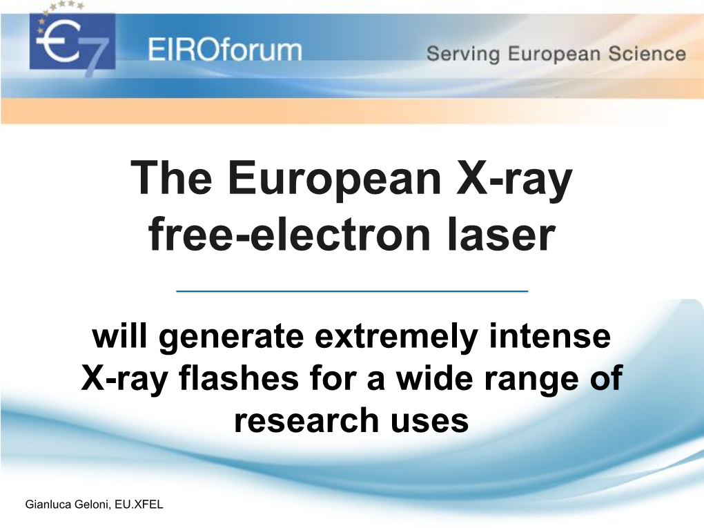 The European X-Ray Free-Electron Laser