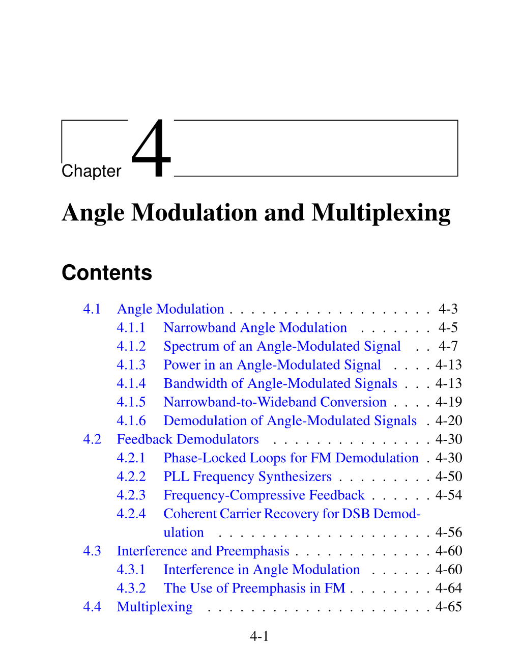 Angle Modulation and Multiplexing