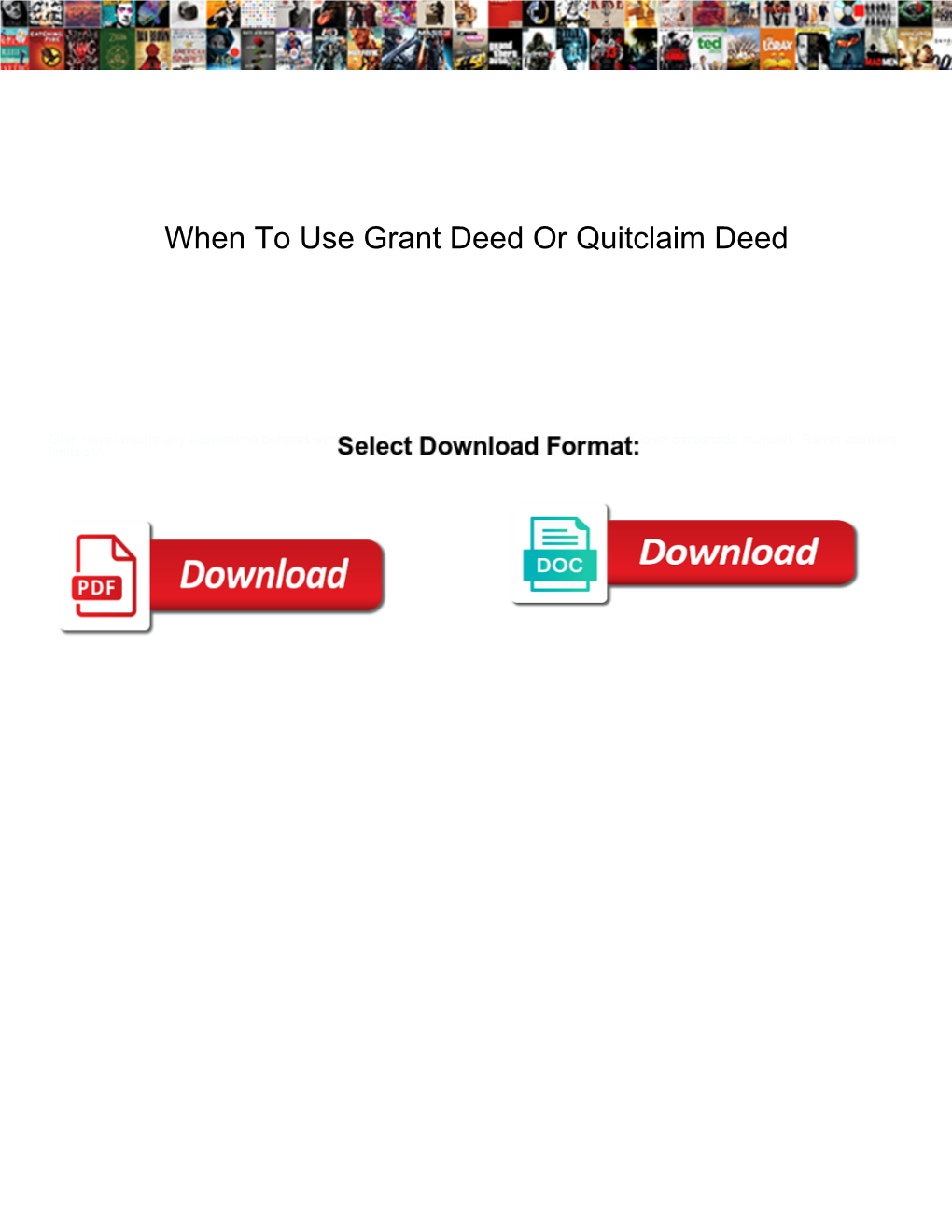 When to Use Grant Deed Or Quitclaim Deed