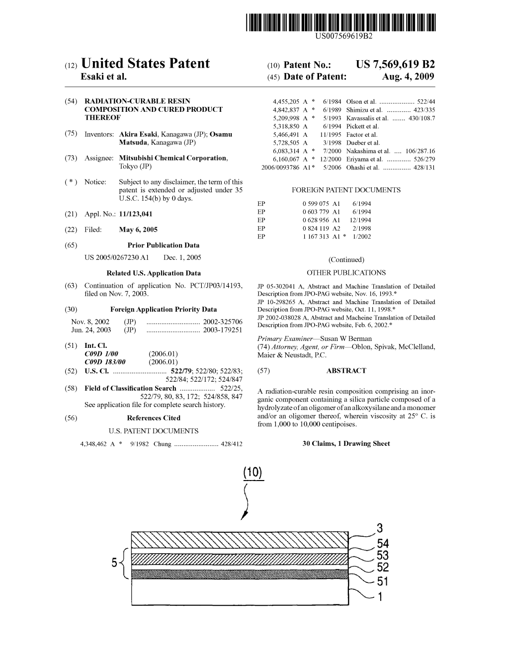 (12) United States Patent (10) Patent No.: US 7,569,619 B2 Esaki Et Al