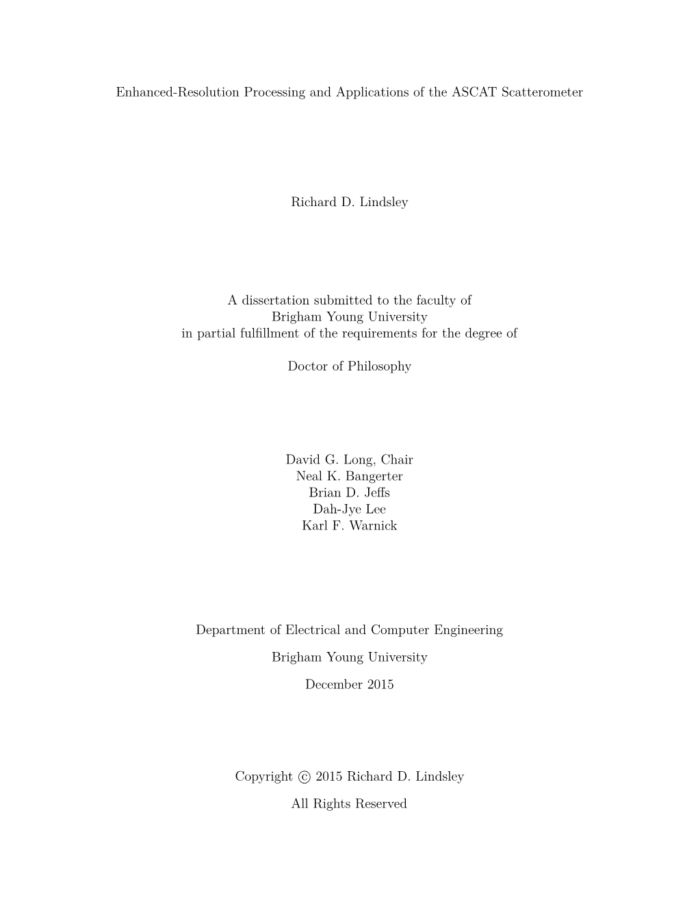 Enhanced-Resolution Processing and Applications of the ASCAT Scatterometer