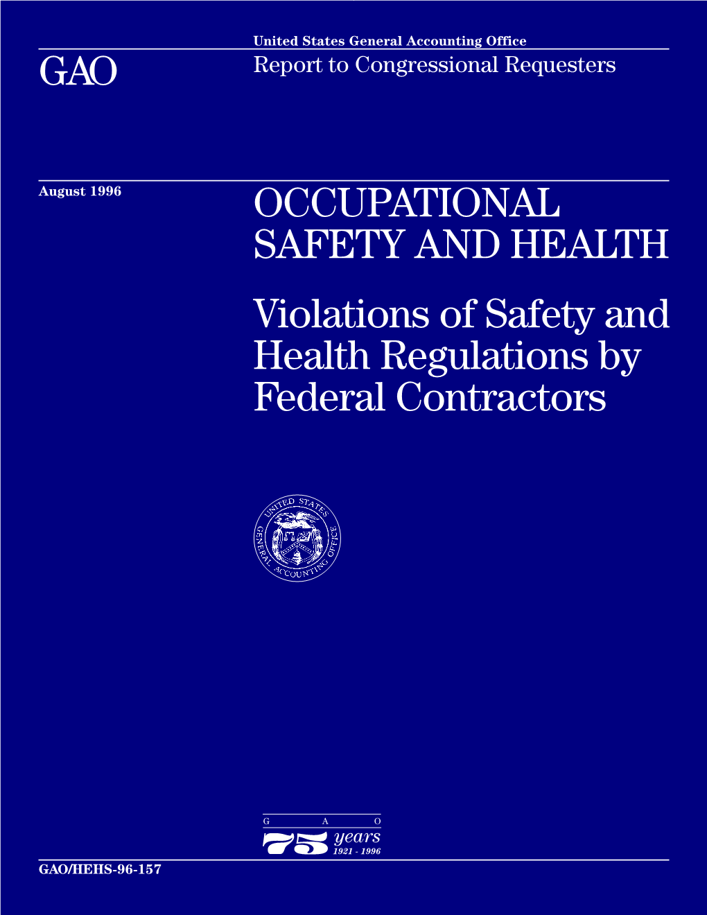 HEHS-96-157 Occupational Safety and Health