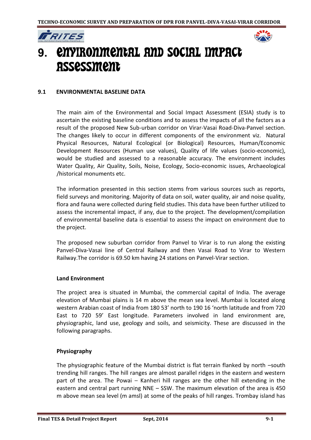 9. Environmental and Social Impact Assessment