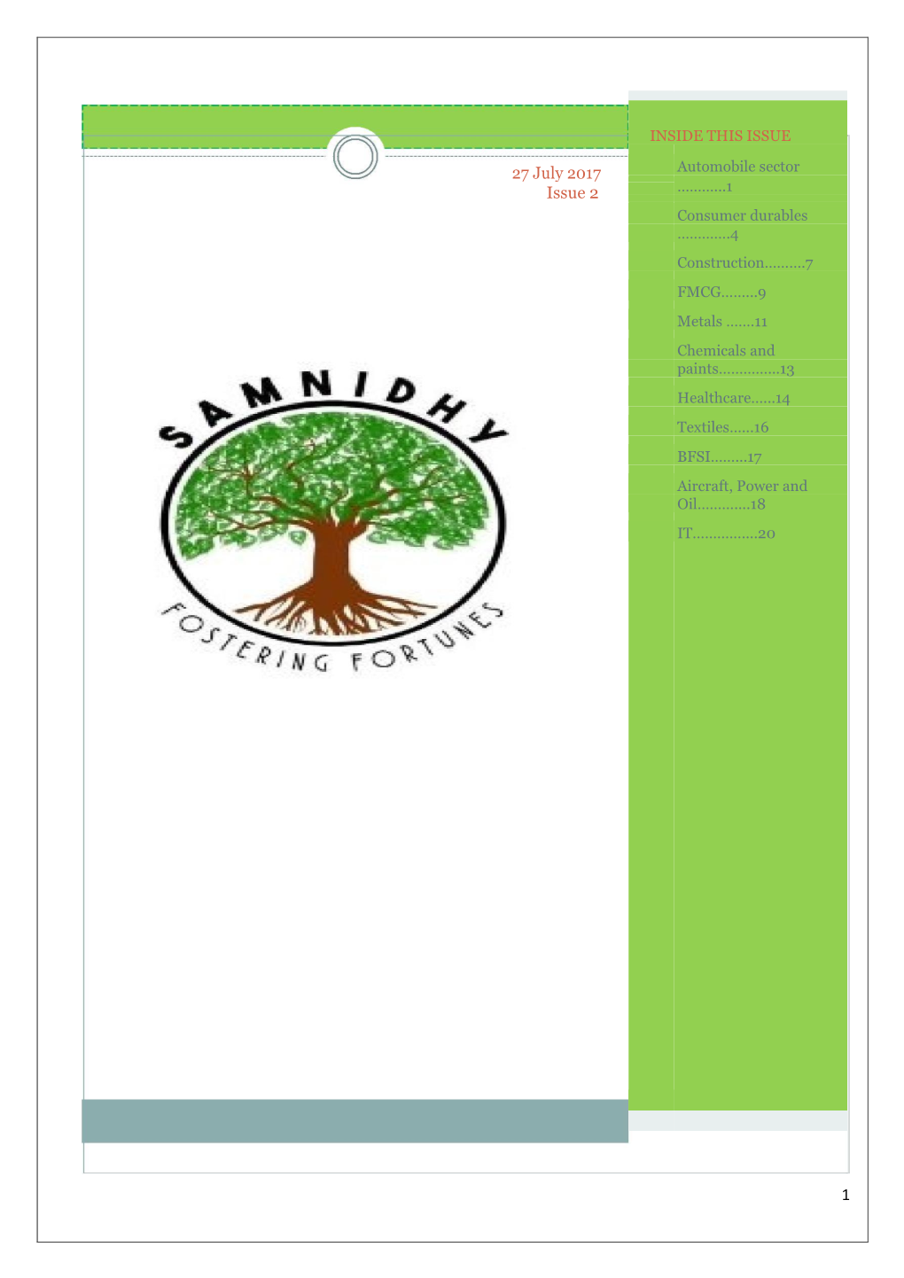 Samnidhy Weekly Newsletter