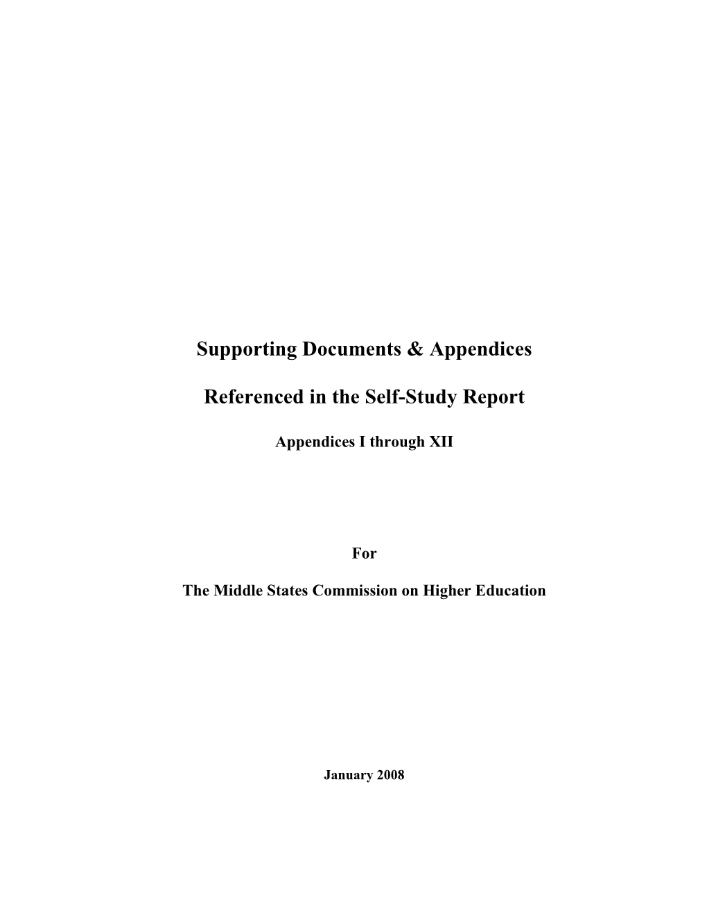 Appendix II Relating to “Planning, Resource Allocation and Institutional Renewal: Middle States Standard 2”