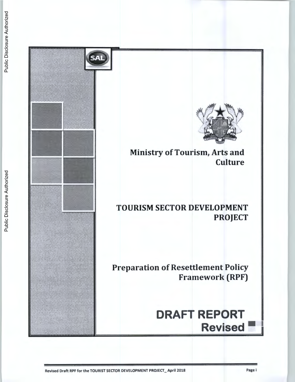 TOURIST SECTOR DEVELOPMENT PROJECT April 2018 Page I LIST of ACRONYMS
