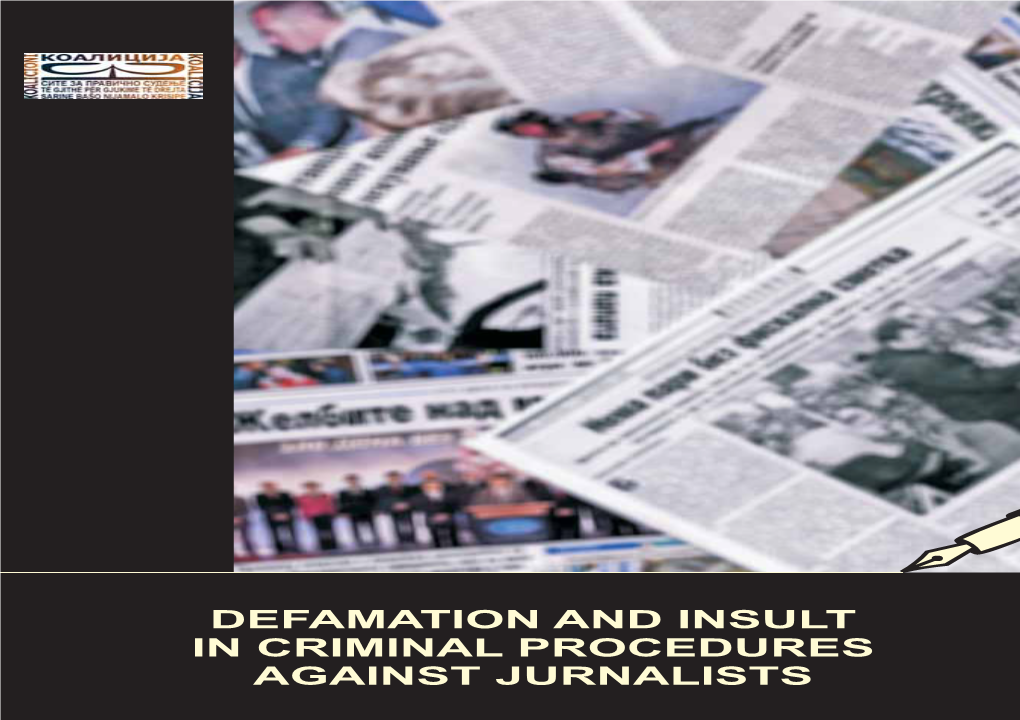 Defamation and Insult in Criminal Procedures