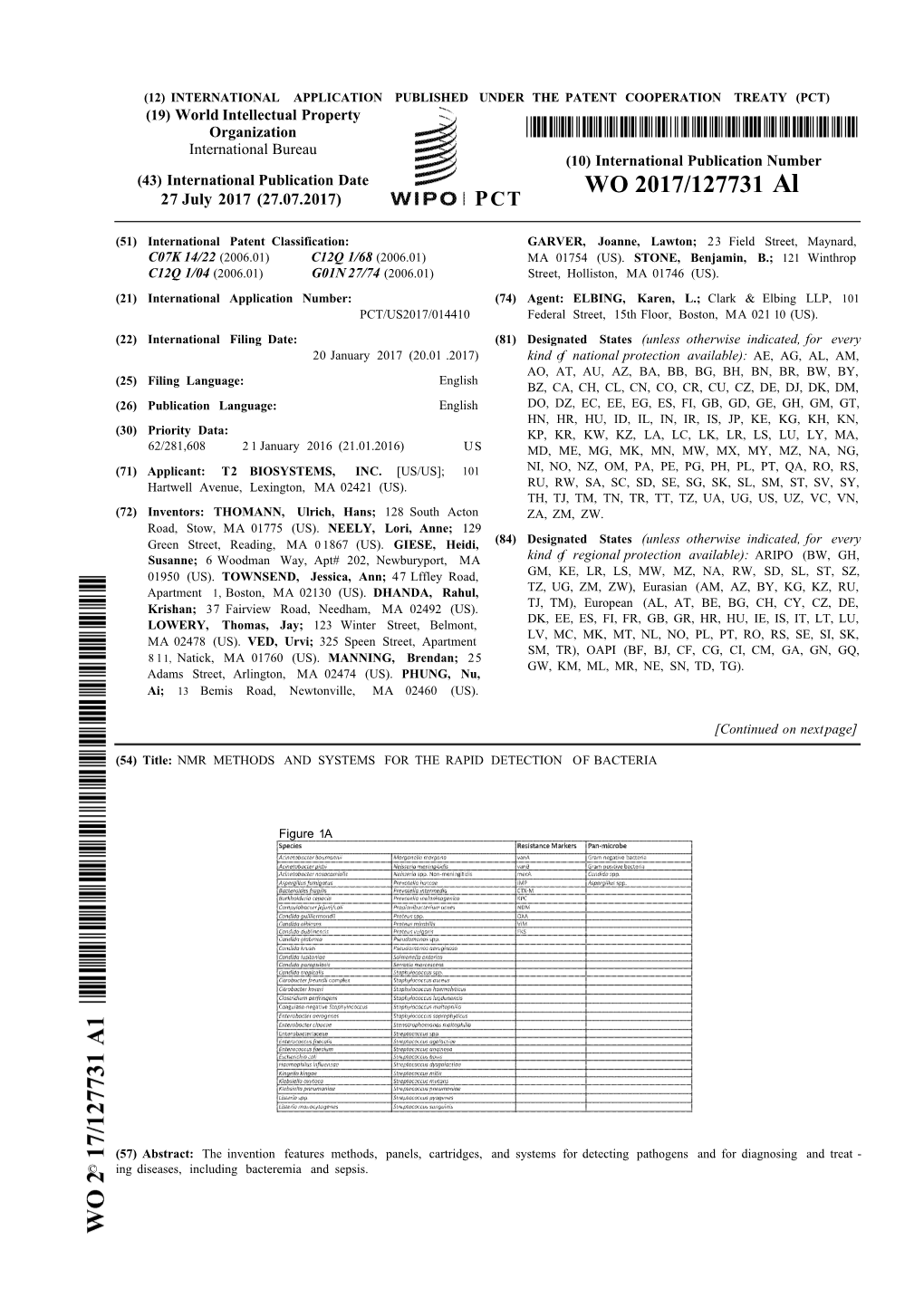 WO 2017/127731 Al 27 July 2017 (27.07.2017) PCT