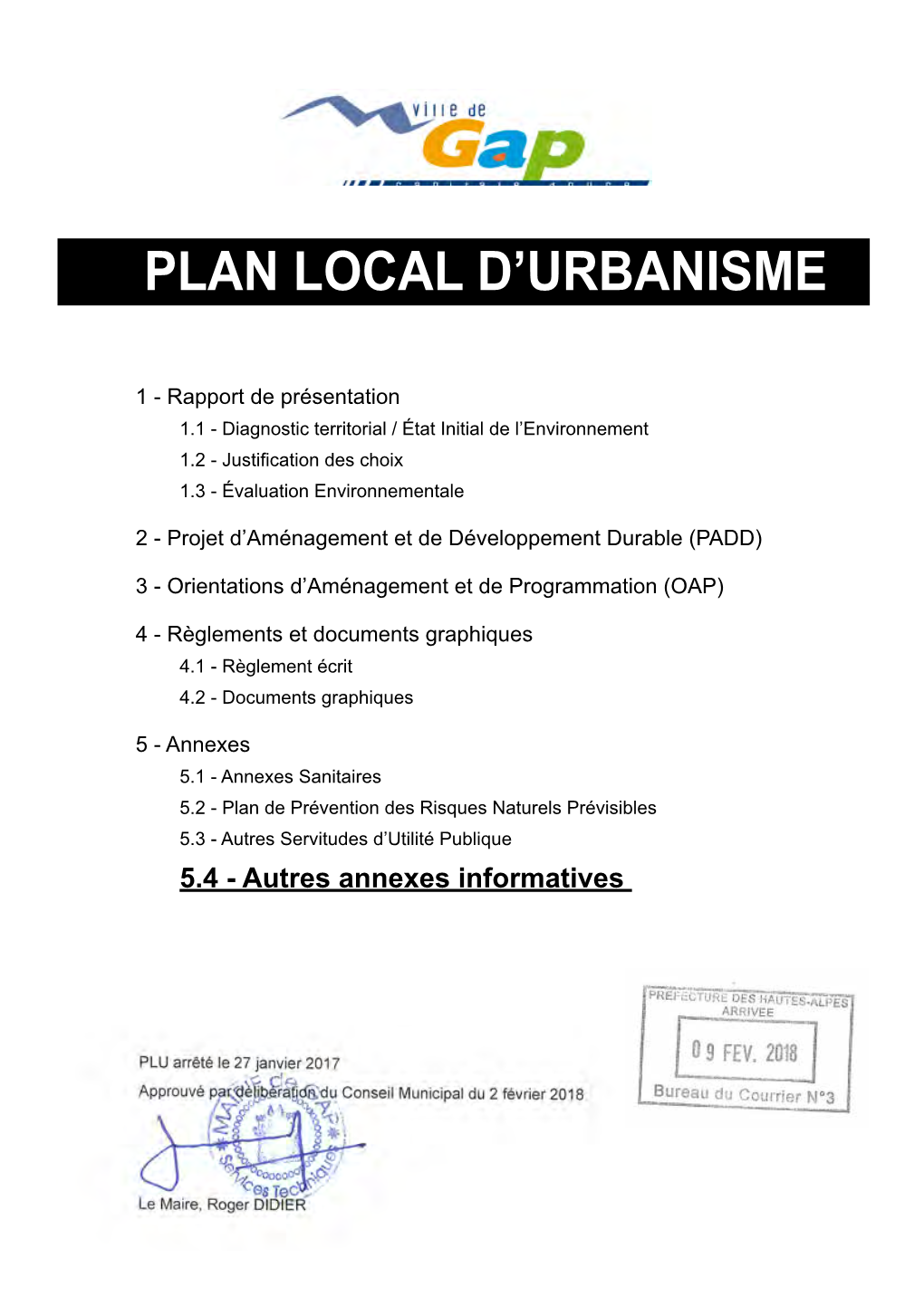 Plan Local D'urbanisme