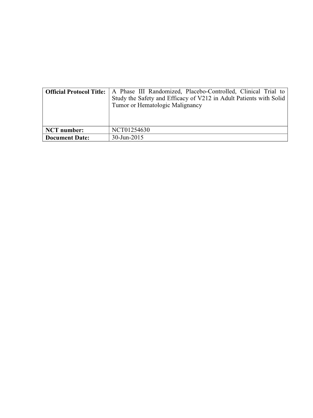 Study Protocol and Statistical Analysis Plan