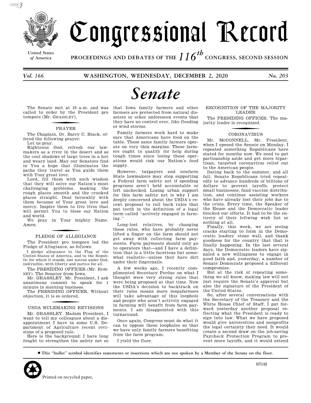 Senate SECTION 1