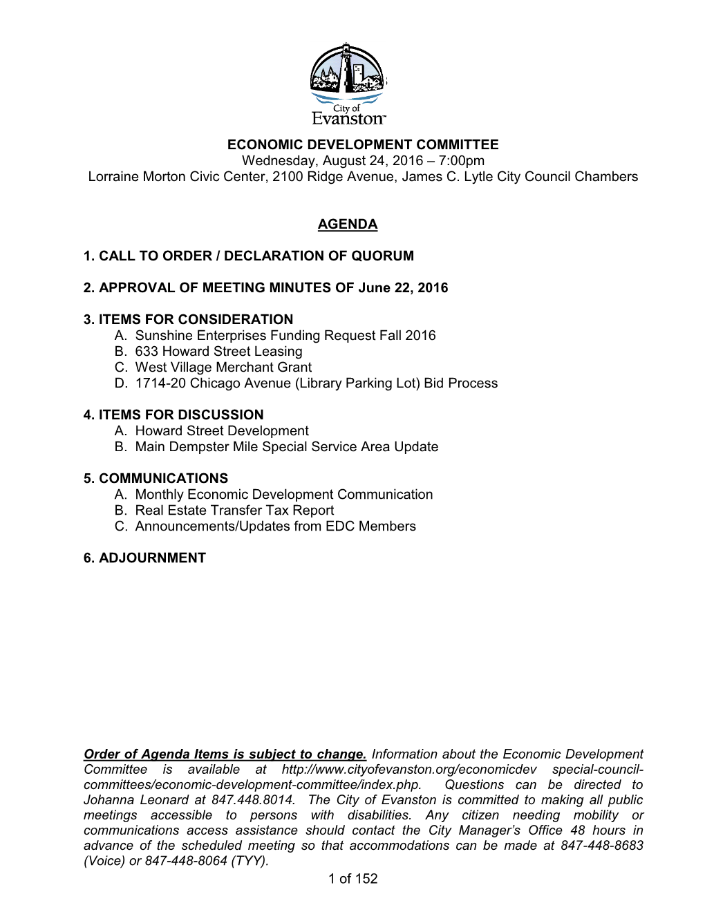 8 Economic Development Committee