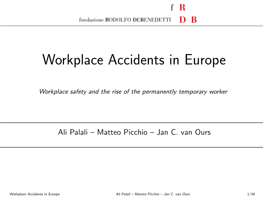 Workplace Accidents in Europe