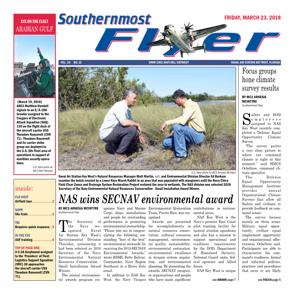 NAS Wins SECNAV Environmental Award