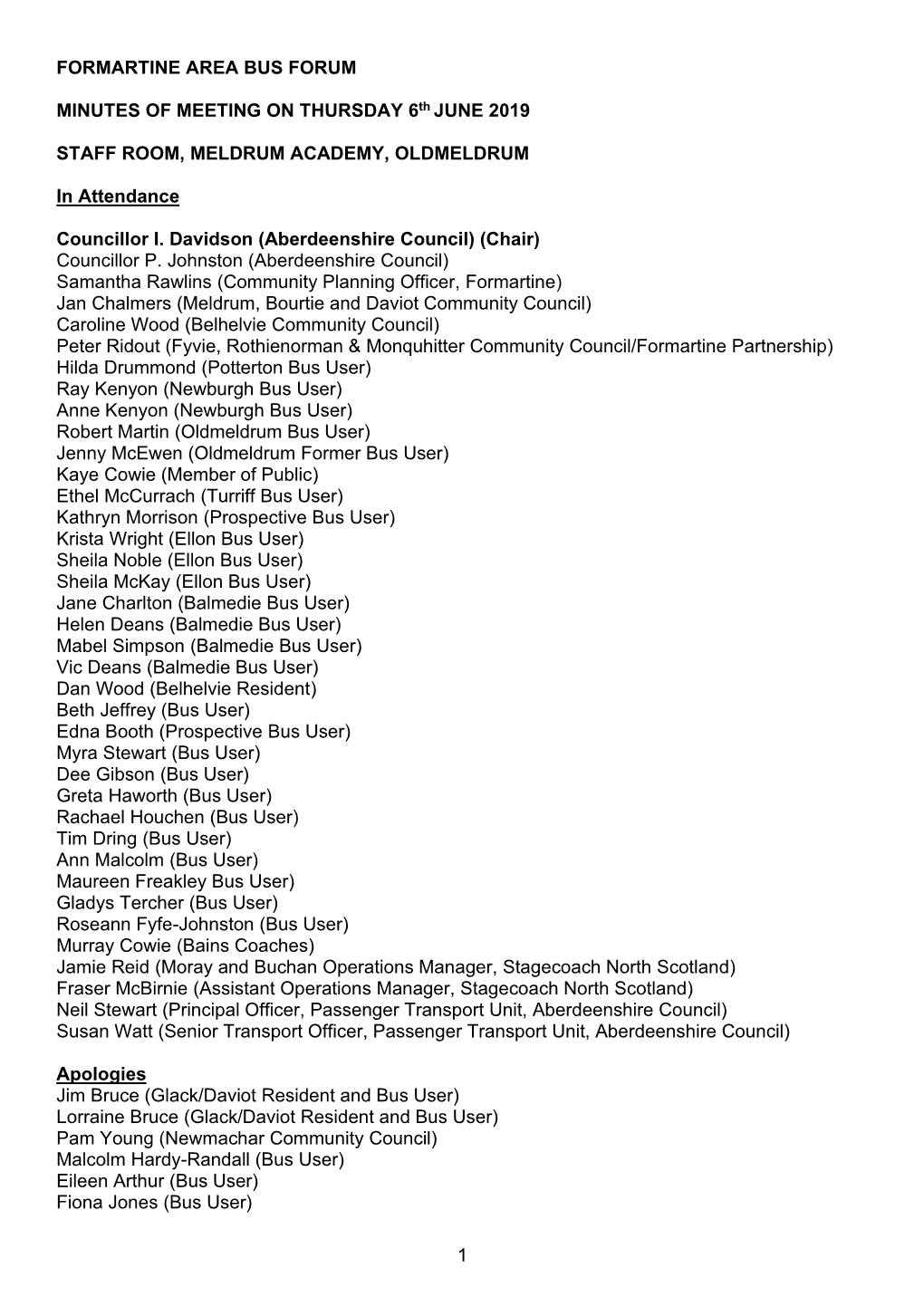 Formartine Area Bus Forum