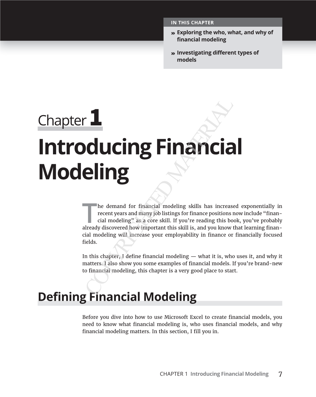 Introducing Financial Modeling