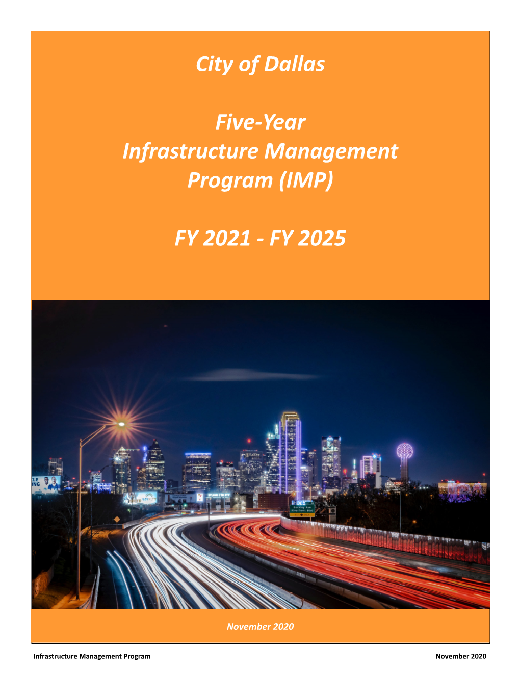Infrastructure Management Program (IMP) FY 2021-FY 2025