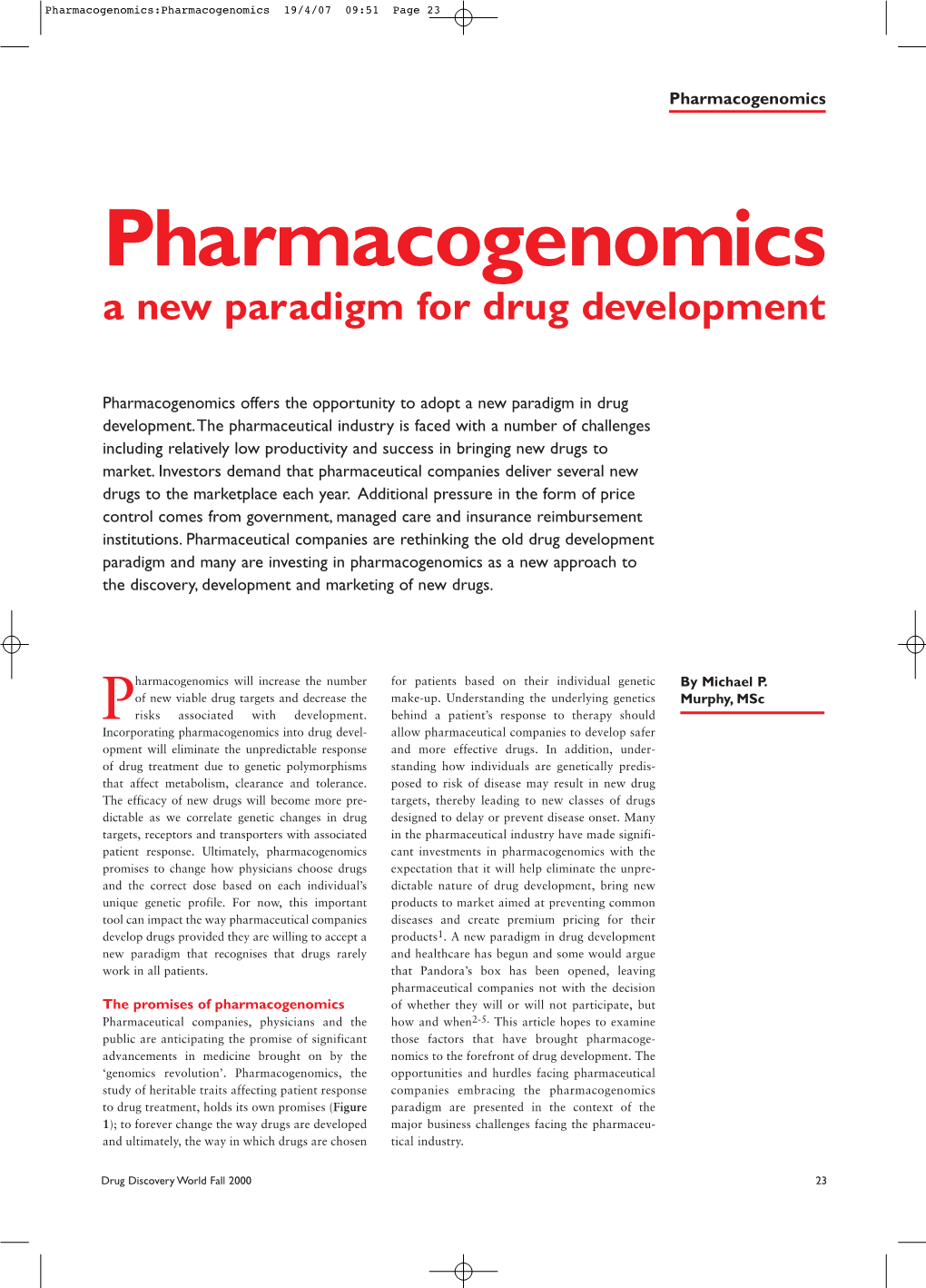 Pharmacogenomics:Pharmacogenomics 19/4/07 09:51 Page 23