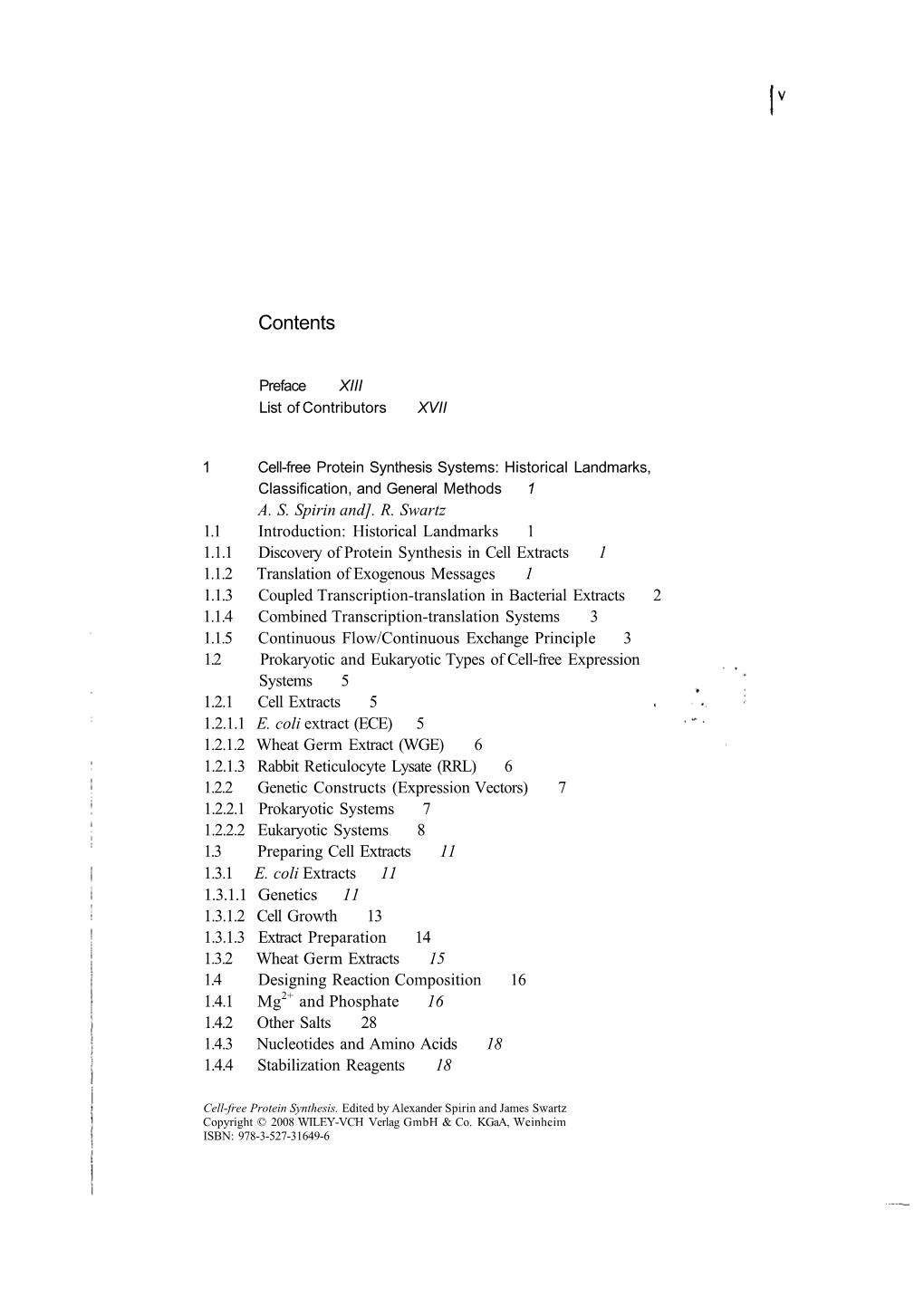 Cell-Free Protein Synthesis Systems: Historical Landmarks, Classification, and General Methods 1 A