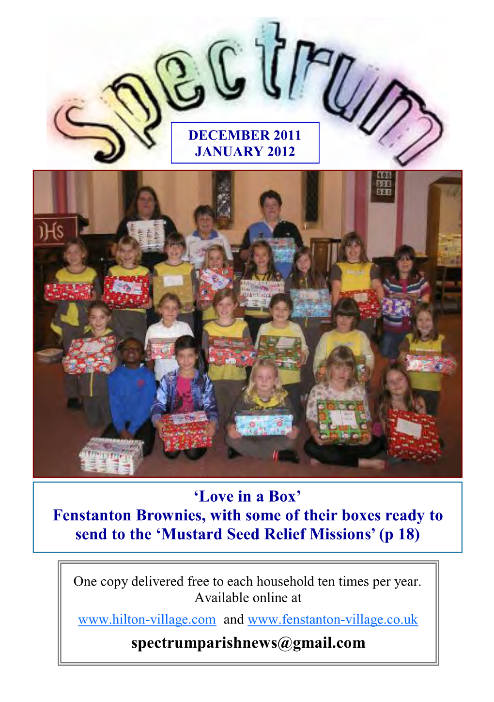 Fenstanton Brownies, with Some of Their Boxes Ready to Send to the ‘Mustard Seed Relief Missions’ (P 18)