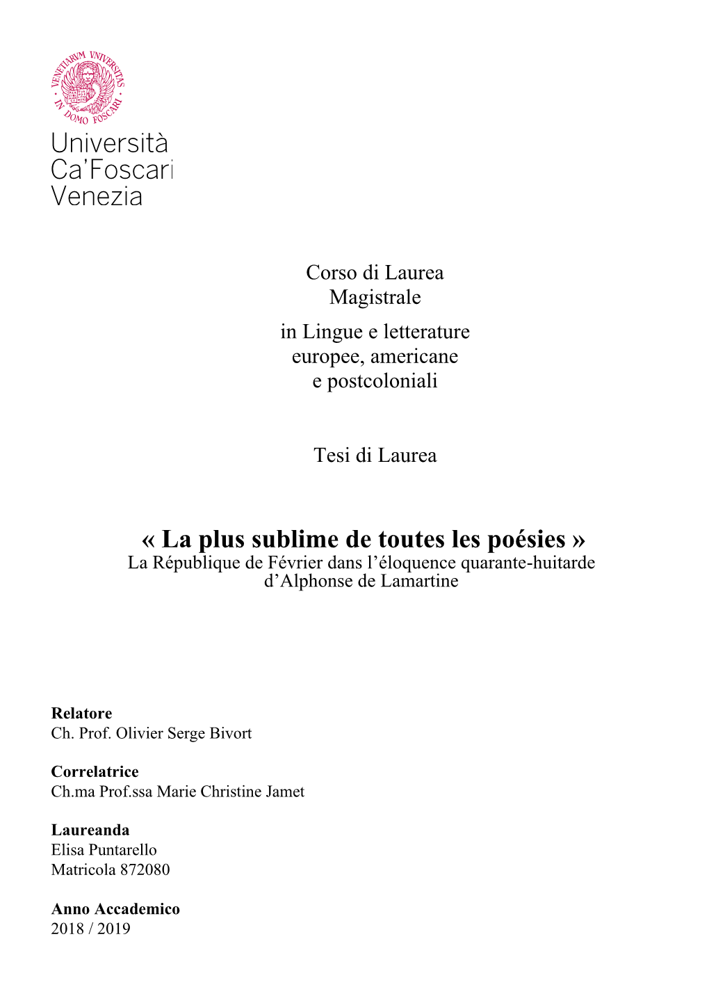 « La Plus Sublime De Toutes Les Poésies » La République De Février Dans L’Éloquence Quarante-Huitarde D’Alphonse De Lamartine