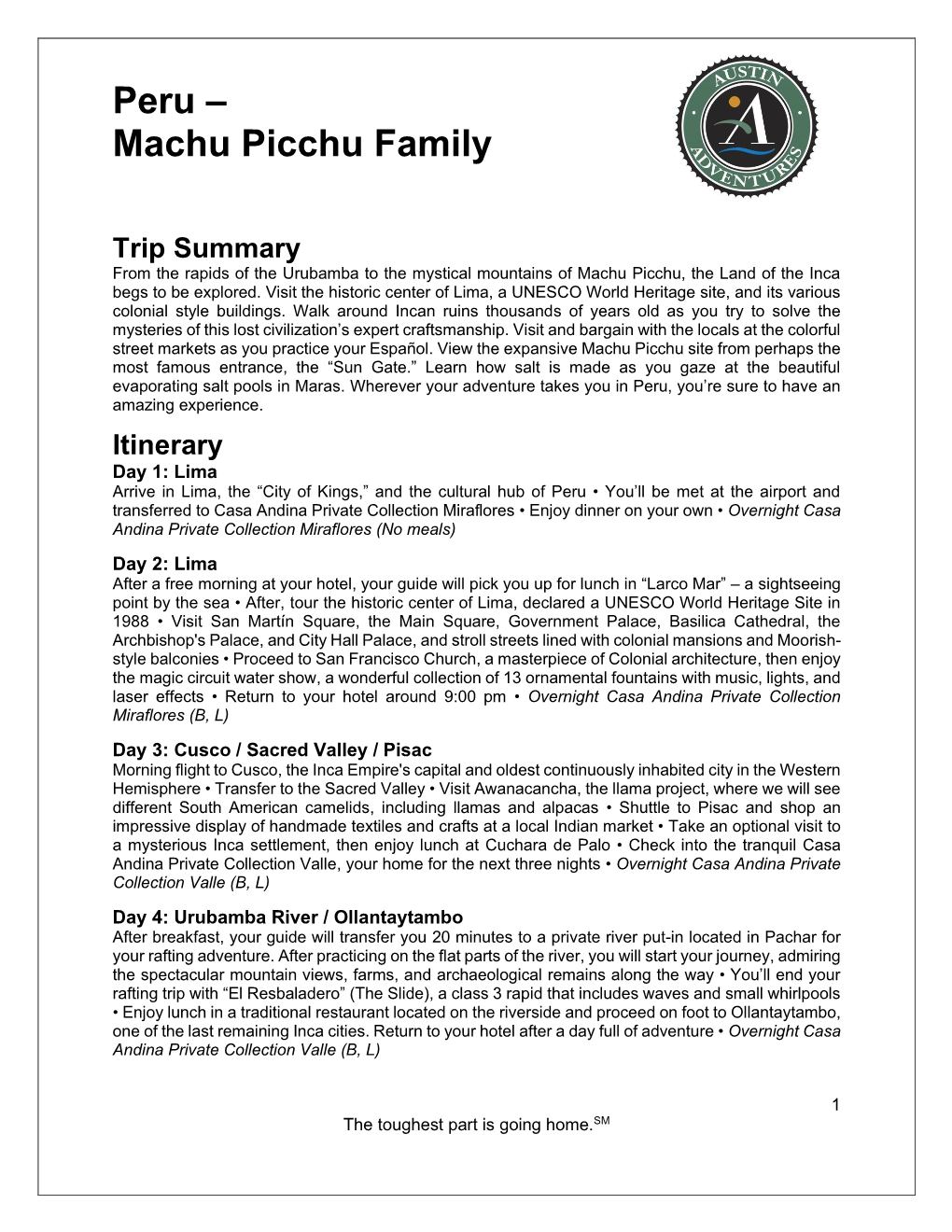 Peru – Machu Picchu Family
