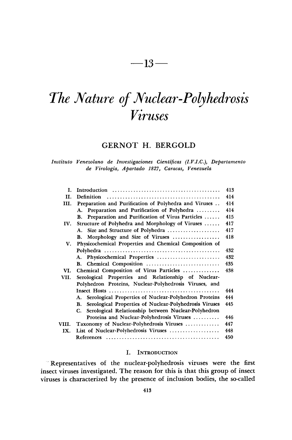 The Nature of Nuclear-Polyhedrosis Viruses